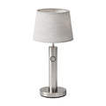 **Lampa stołowa z metalu i materiału, z regulacją jasności**