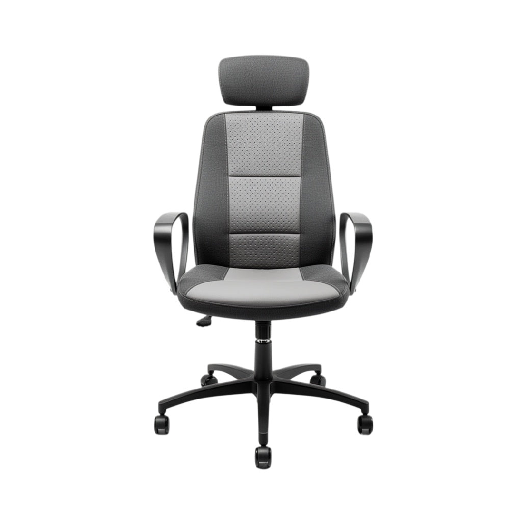 **Fotel biurowy ergonomiczny z regulacją wysokości i podparciem szyi**